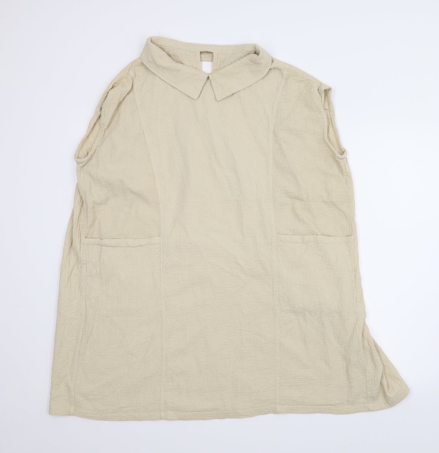Vog Style Womens Beige   Tunic Blouse Size 2XL