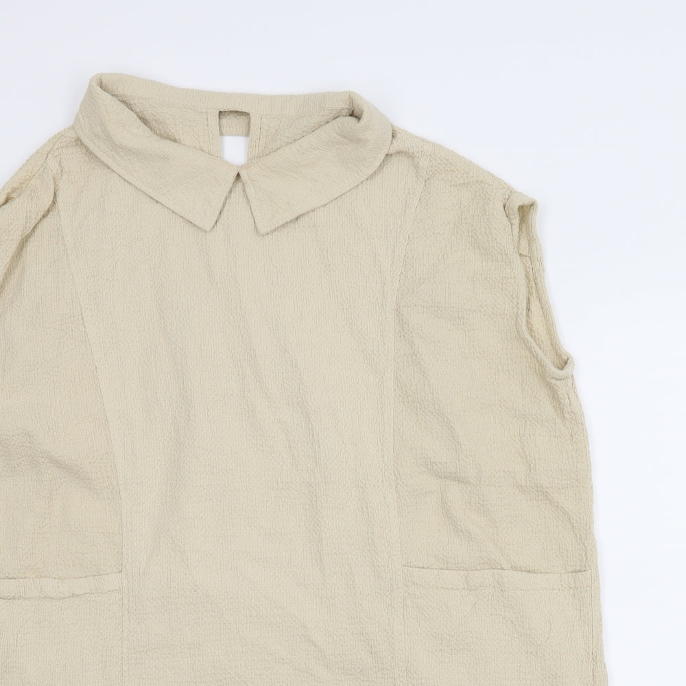 Vog Style Womens Beige   Tunic Blouse Size 2XL