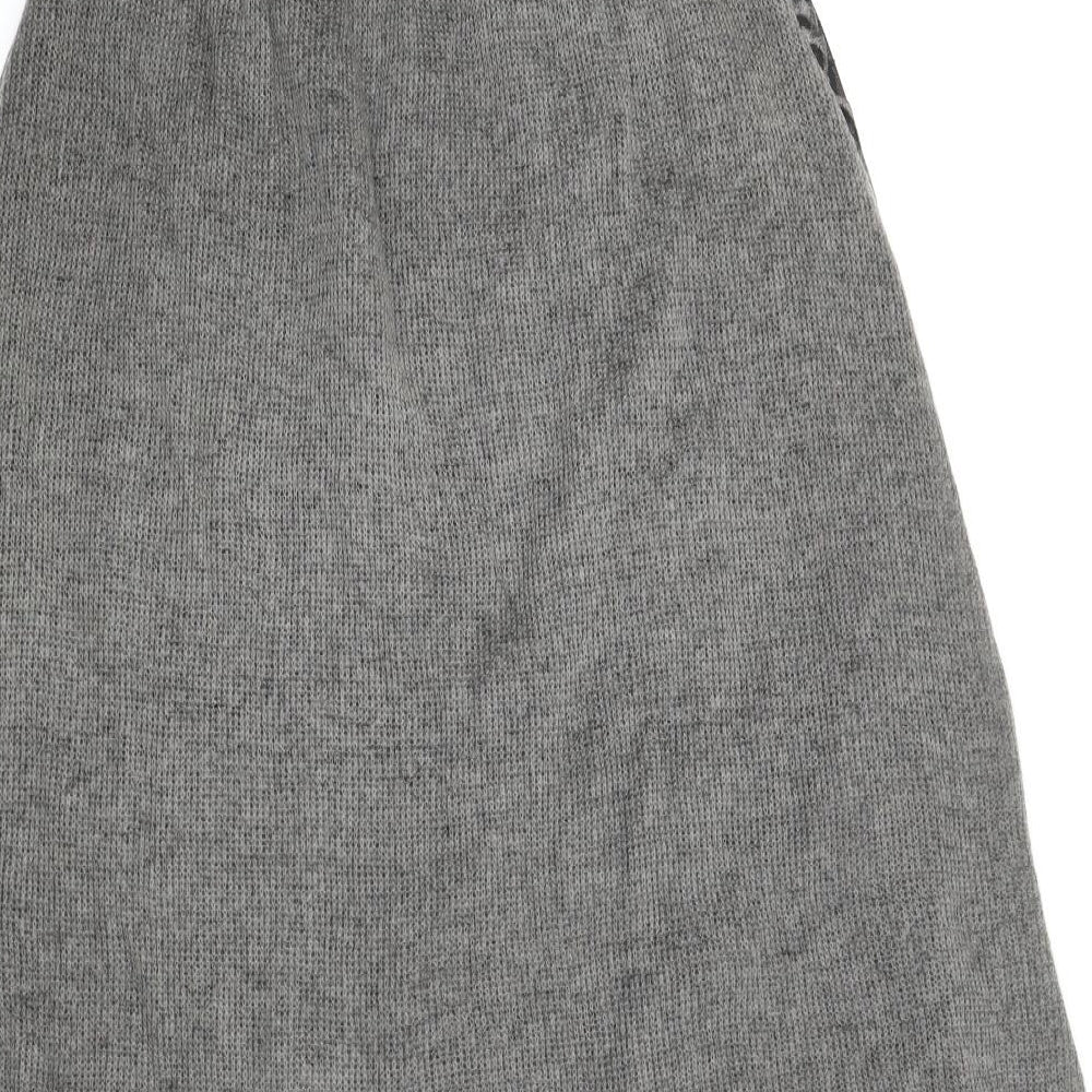 Preworn Womens Grey Floral  Peasant Skirt Size S