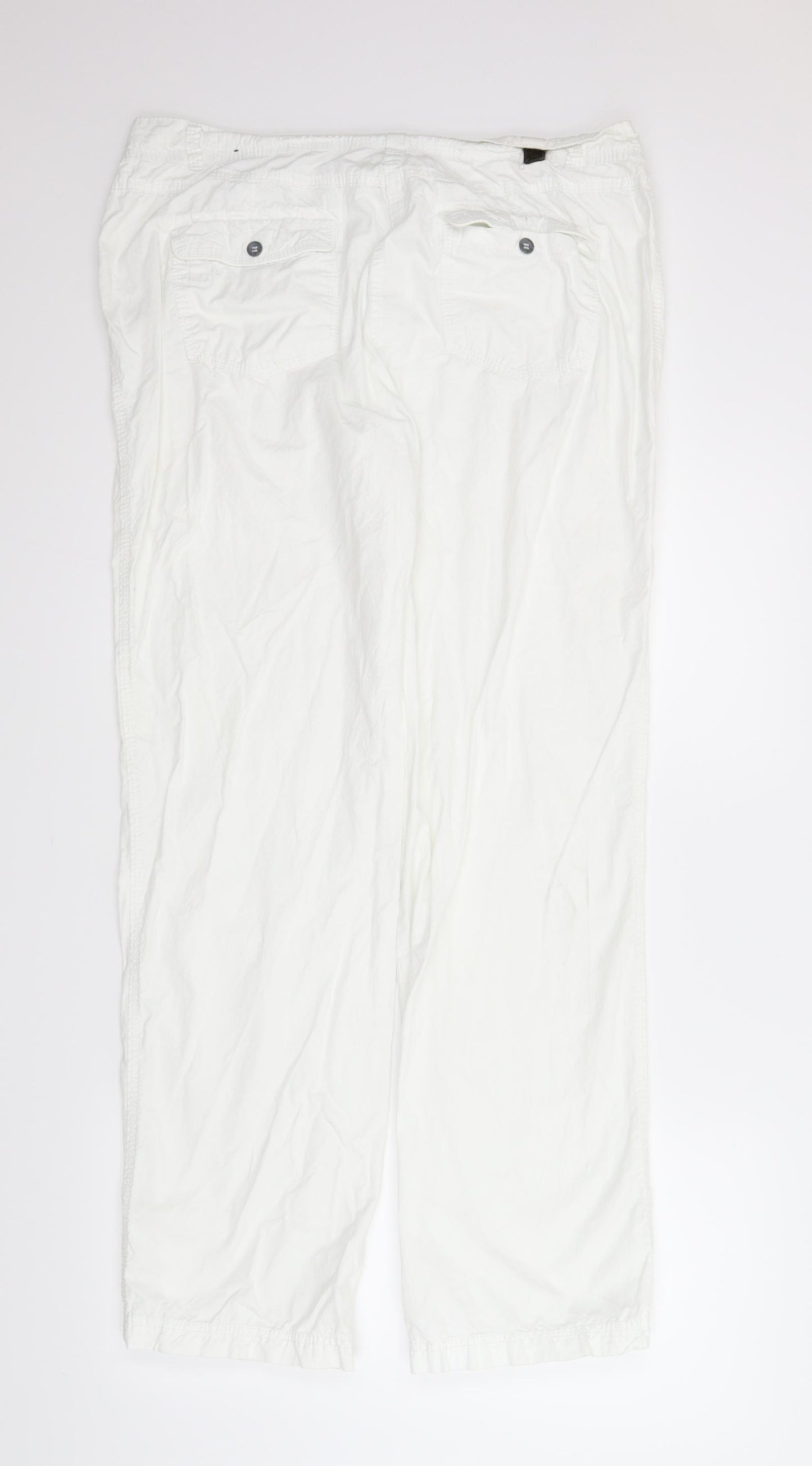 Cecil Womens White   Cargo Trousers Size 34 in L30 in