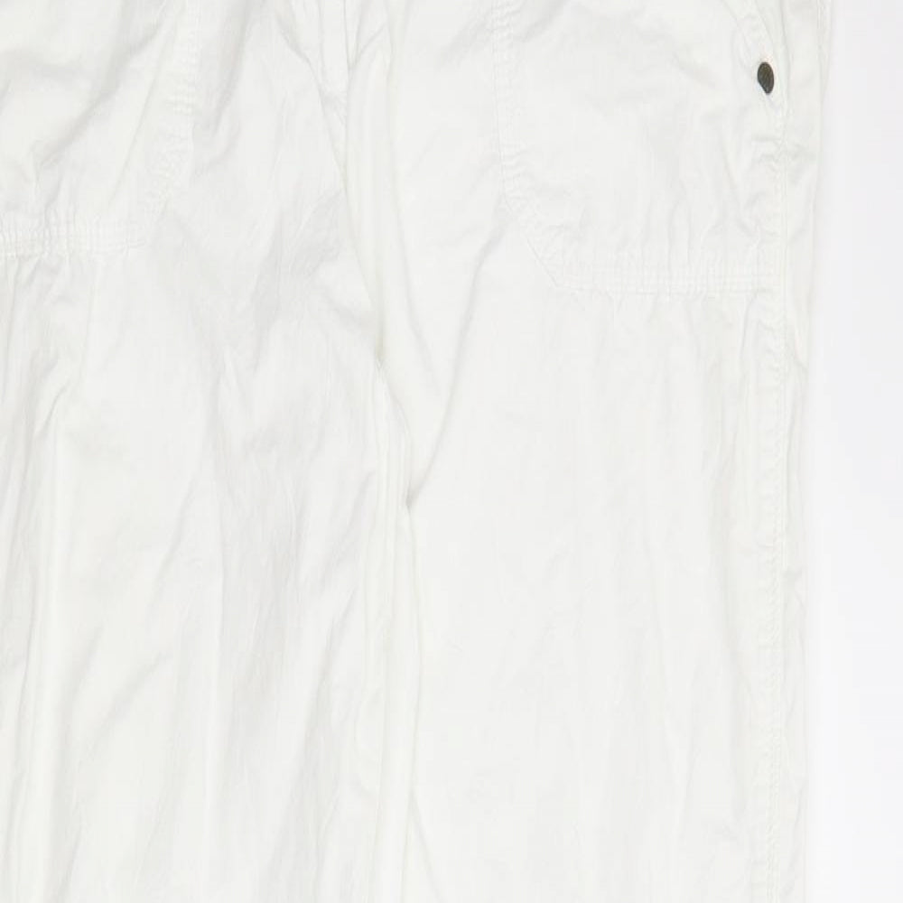 Cecil Womens White   Cargo Trousers Size 34 in L30 in