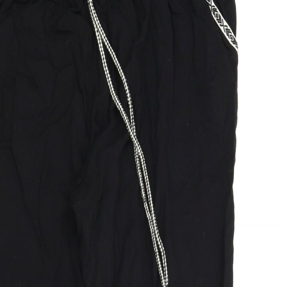 NEXT Womens Black   Capri Trousers Size 12 L27 in
