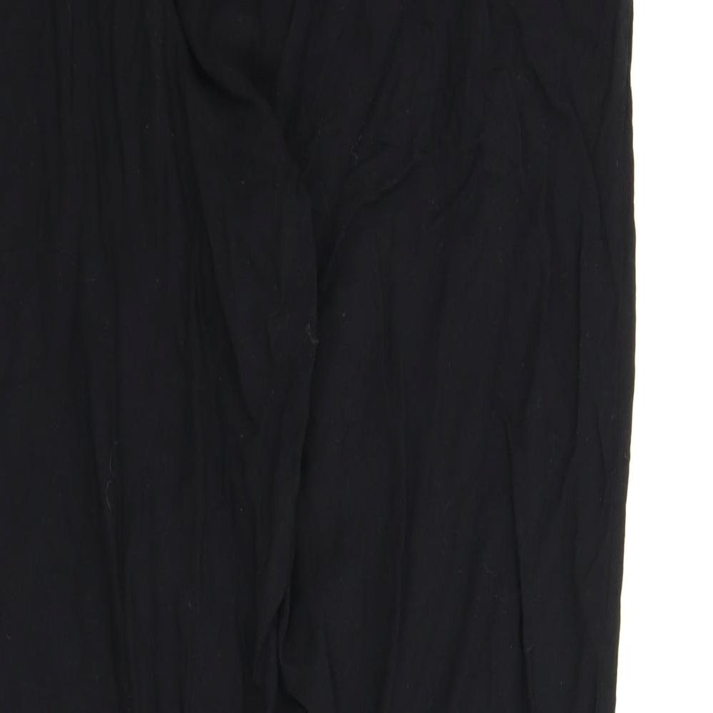 NEXT Womens Black   Capri Trousers Size 12 L27 in