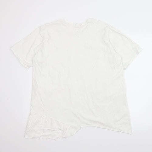 New Collection Womens White   Basic Blouse Size L