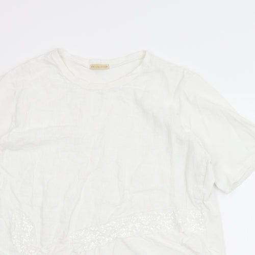 New Collection Womens White   Basic Blouse Size L