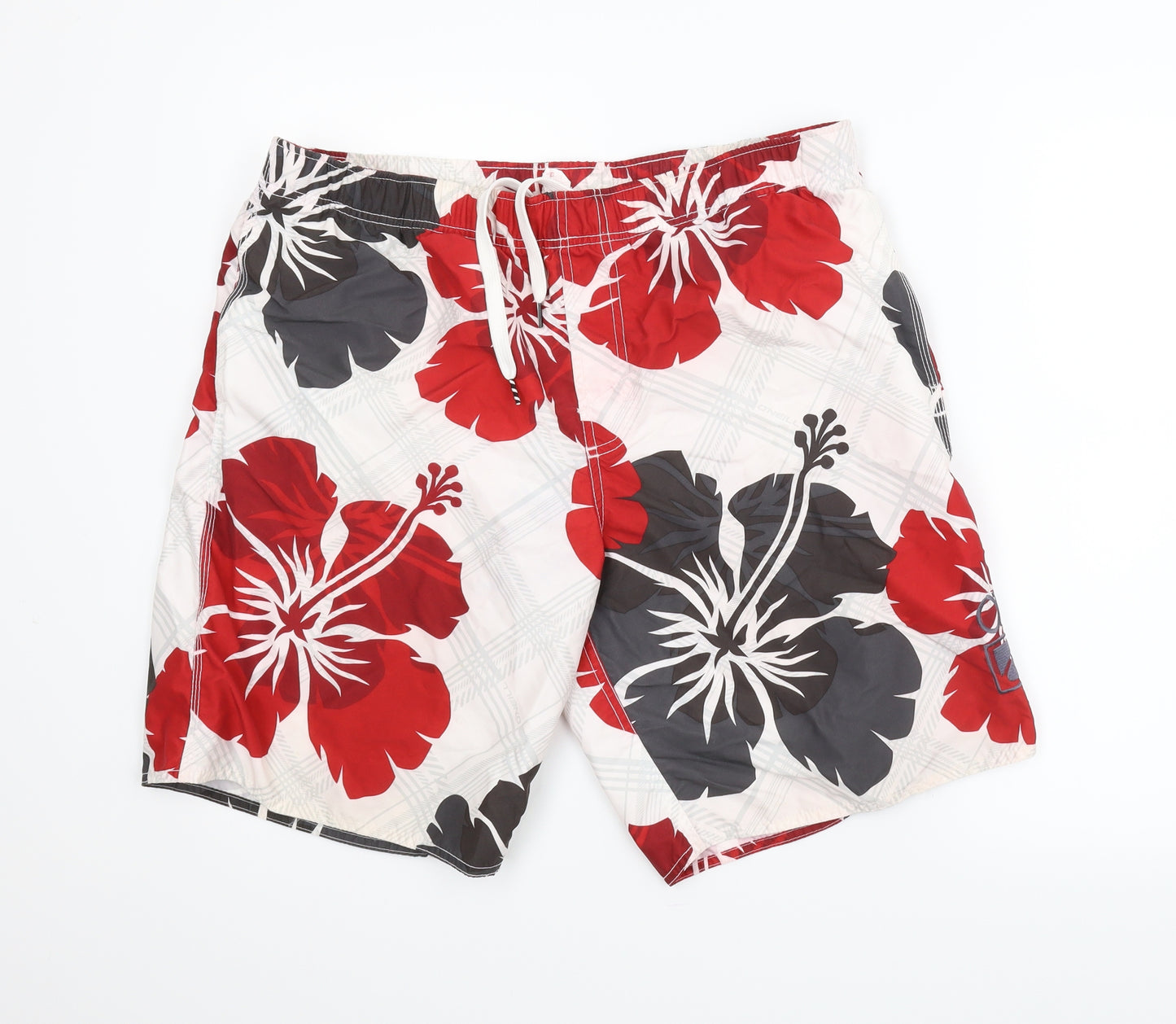 Oneill Mens Red Floral  Sweat Shorts Size XL