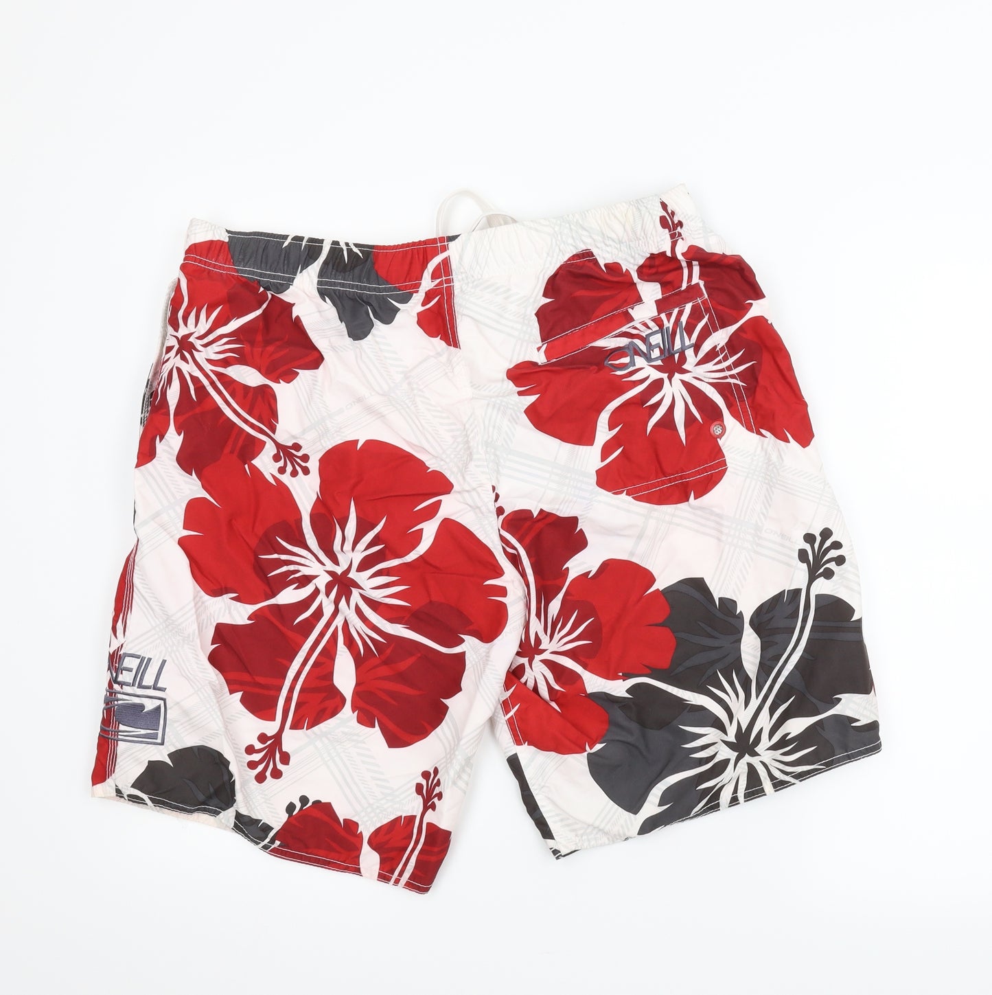 Oneill Mens Red Floral  Sweat Shorts Size XL