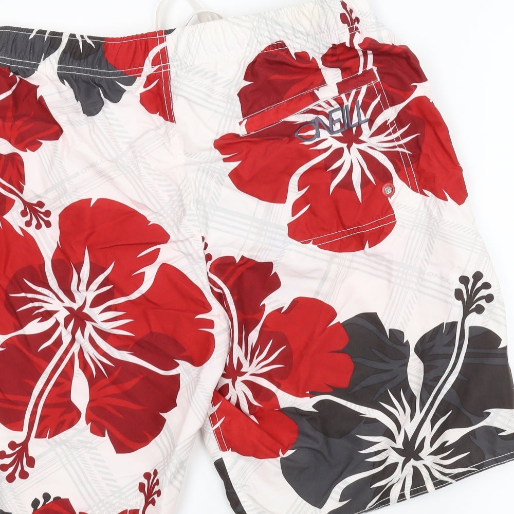 Oneill Mens Red Floral  Sweat Shorts Size XL