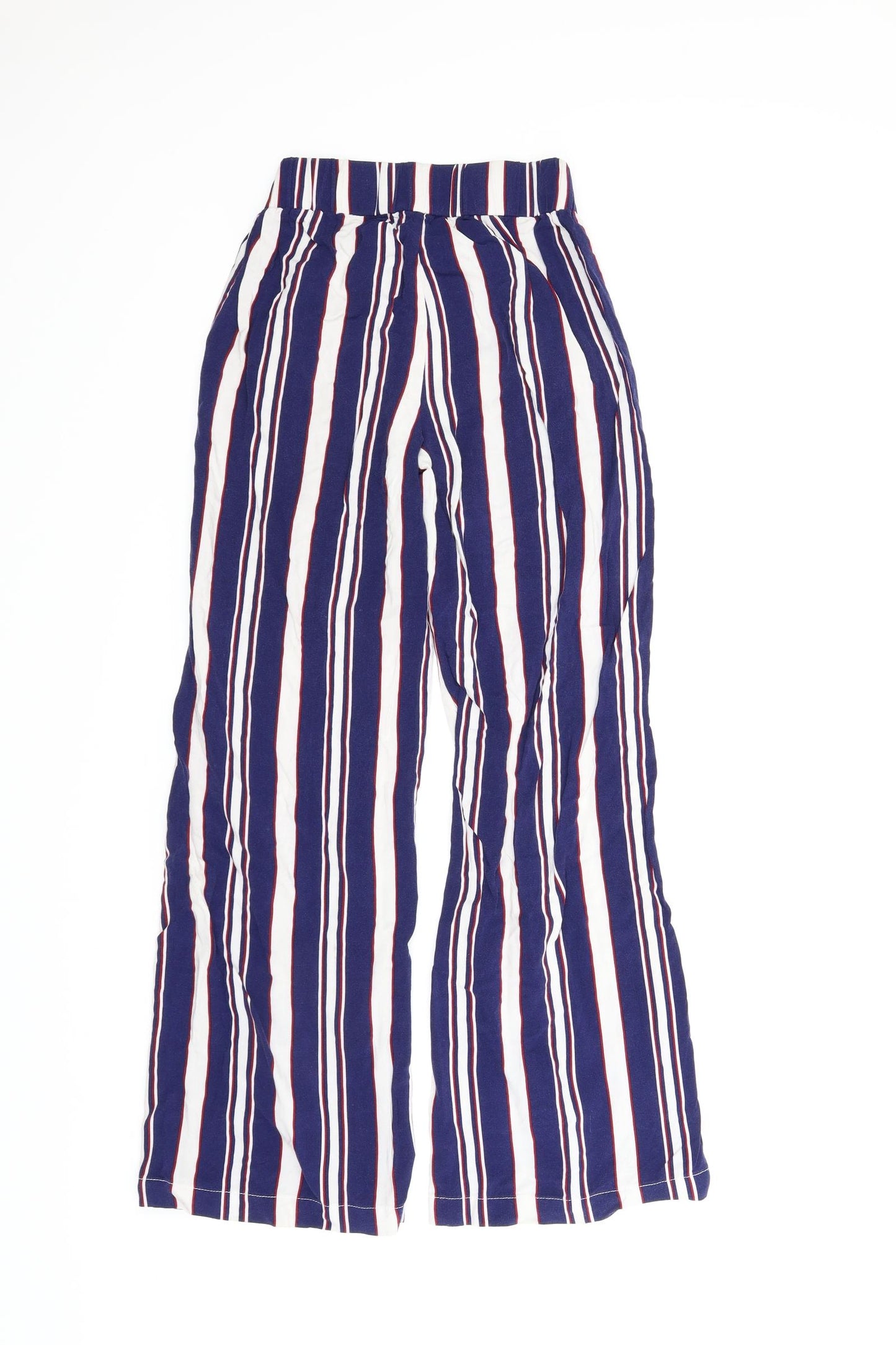 Primark Womens Blue Striped  Bloomer Trousers Size 4 L26 in