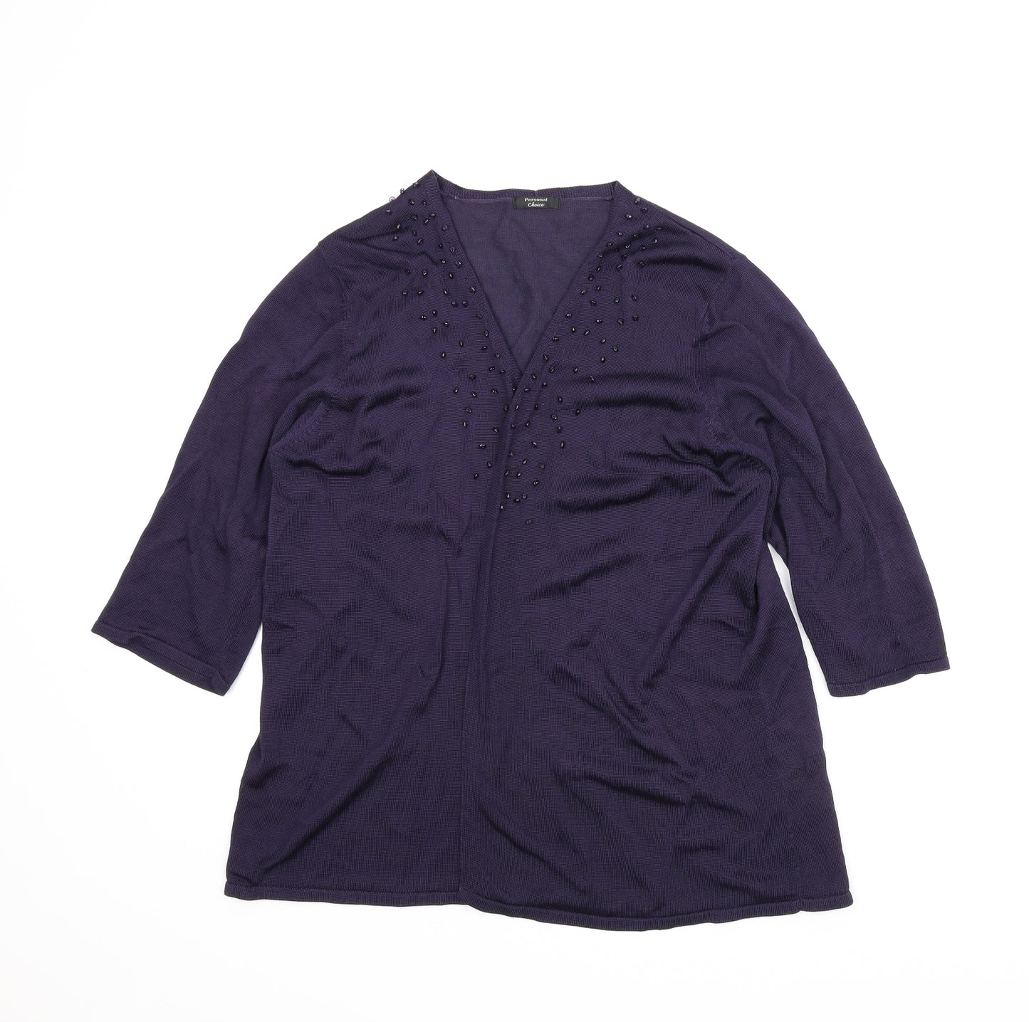 Personal Choice Womens Blue   Cardigan Jumper Size L