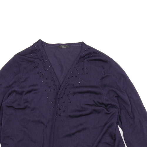 Personal Choice Womens Blue   Cardigan Jumper Size L