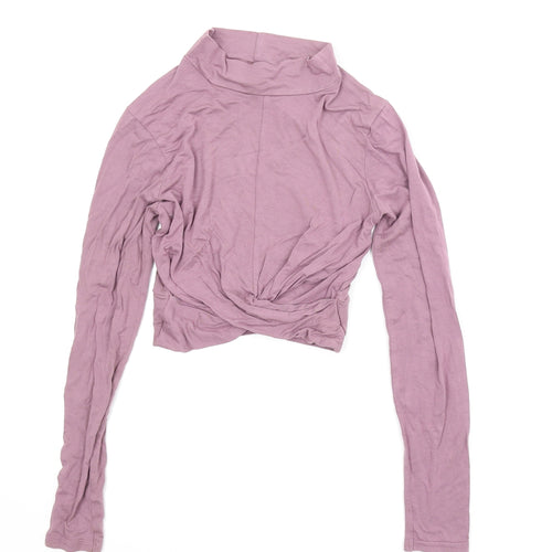 Topshop Womens Purple   Cropped Blouse Size 6