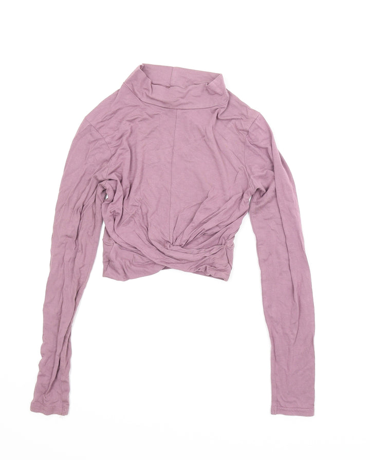 Topshop Womens Purple   Cropped Blouse Size 6
