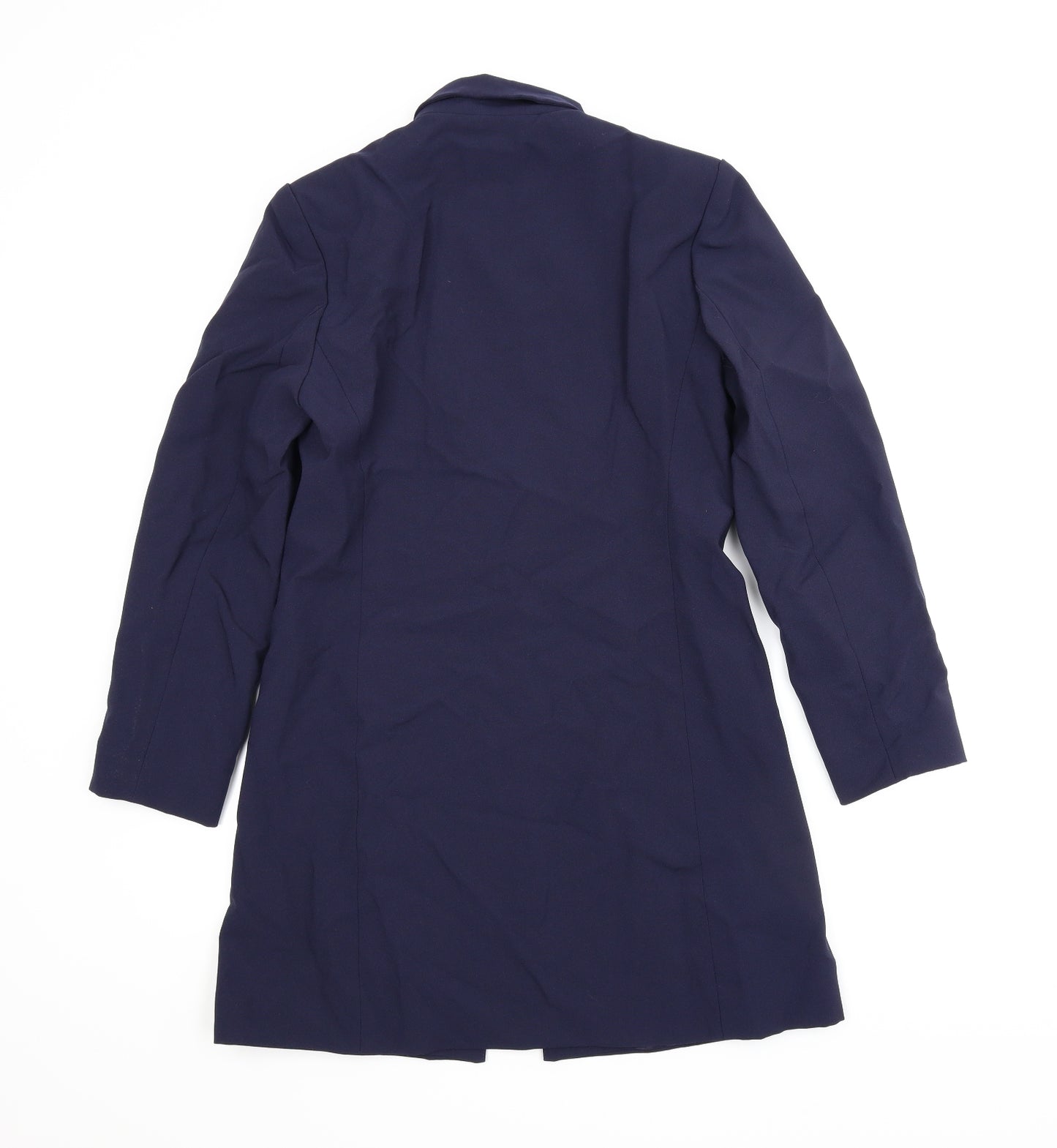 Essentials Womens Blue   Overcoat Jacket Size 10
