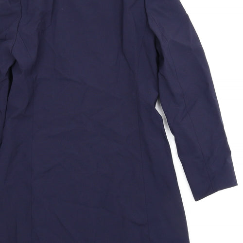Essentials Womens Blue   Overcoat Jacket Size 10