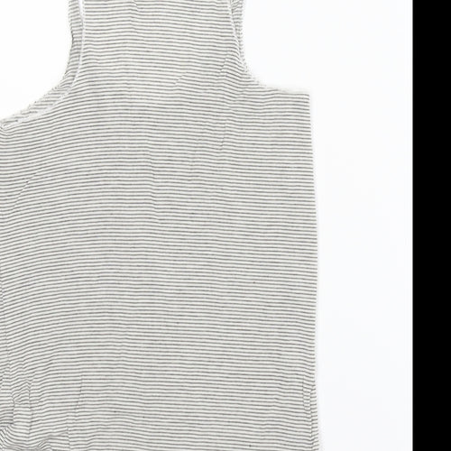Zara Womens Grey Striped  Basic T-Shirt Size XS
