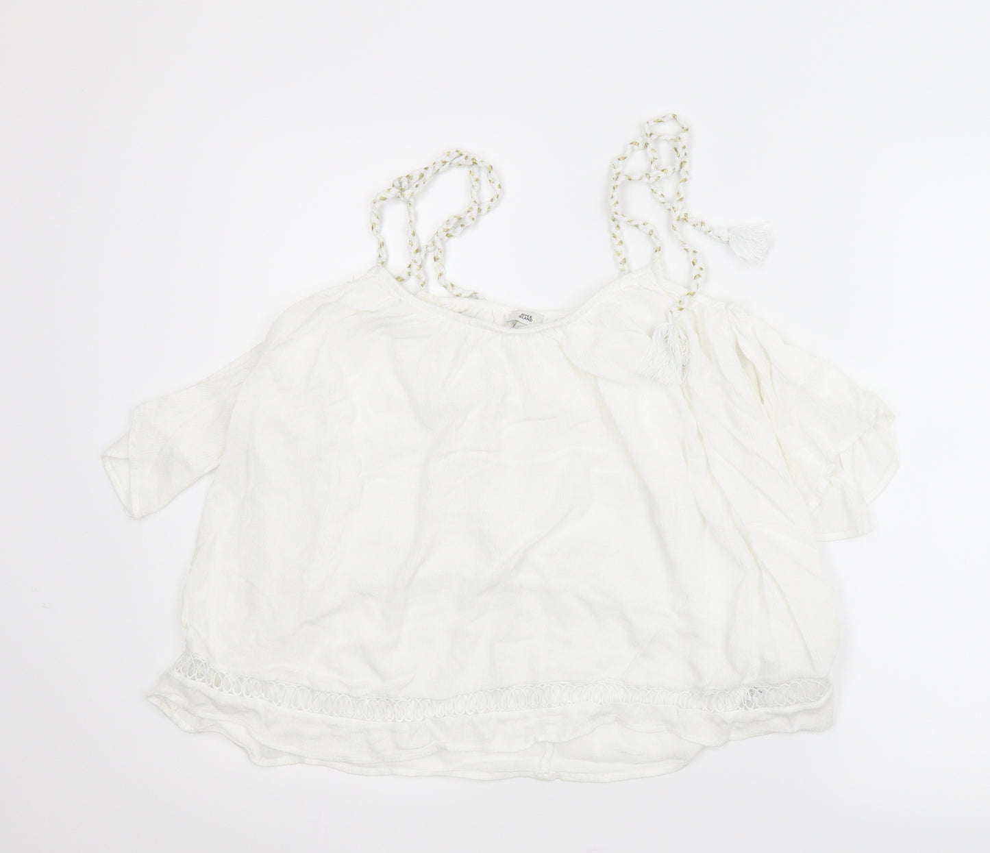 River Island Womens White   Camisole Blouse Size 6