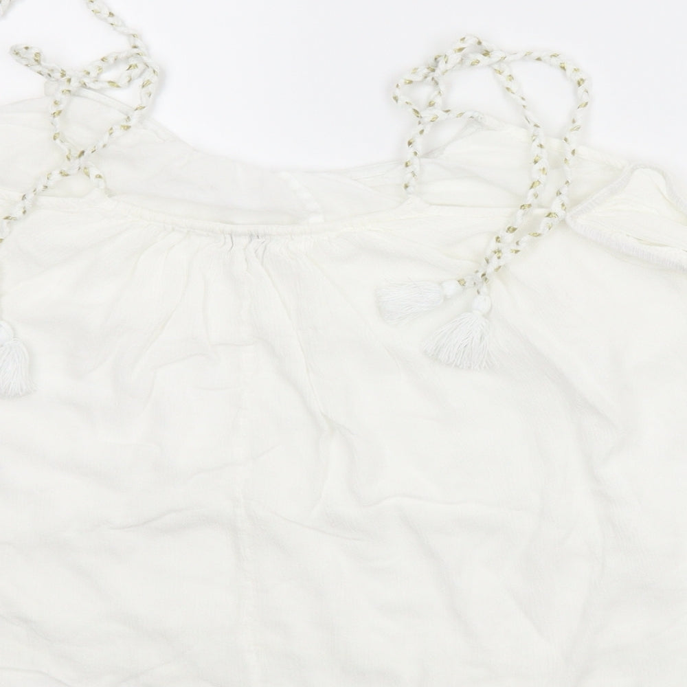 River Island Womens White   Camisole Blouse Size 6