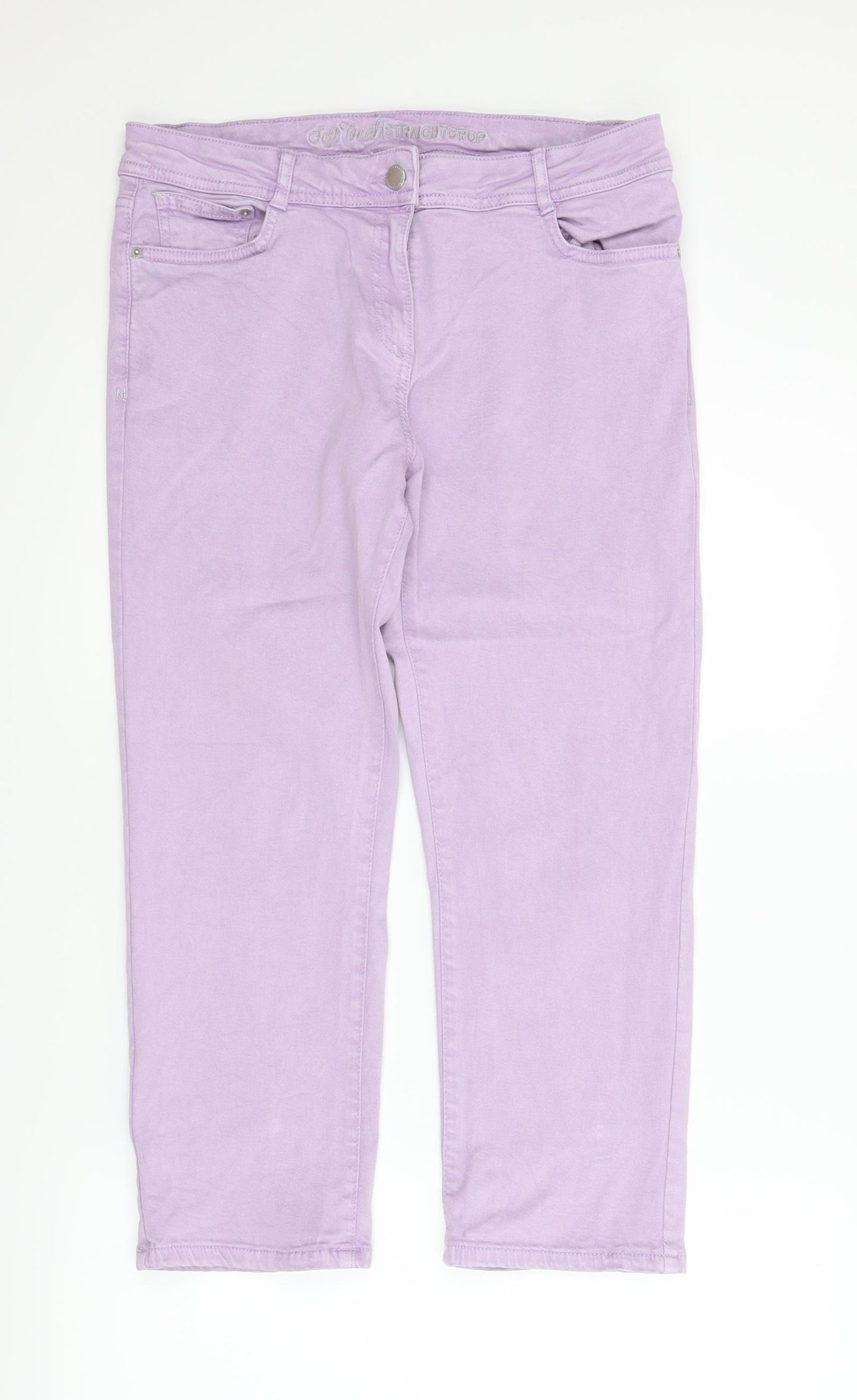 NEXT Womens Purple  Denim Cropped Jeans Size 14 L22 in