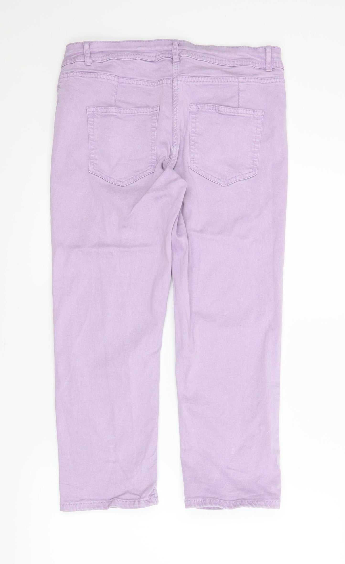 NEXT Womens Purple  Denim Cropped Jeans Size 14 L22 in