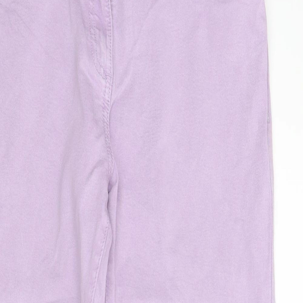 NEXT Womens Purple  Denim Cropped Jeans Size 14 L22 in