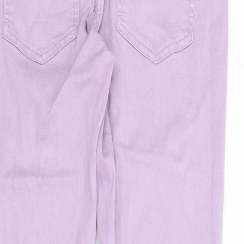 NEXT Womens Purple  Denim Cropped Jeans Size 14 L22 in