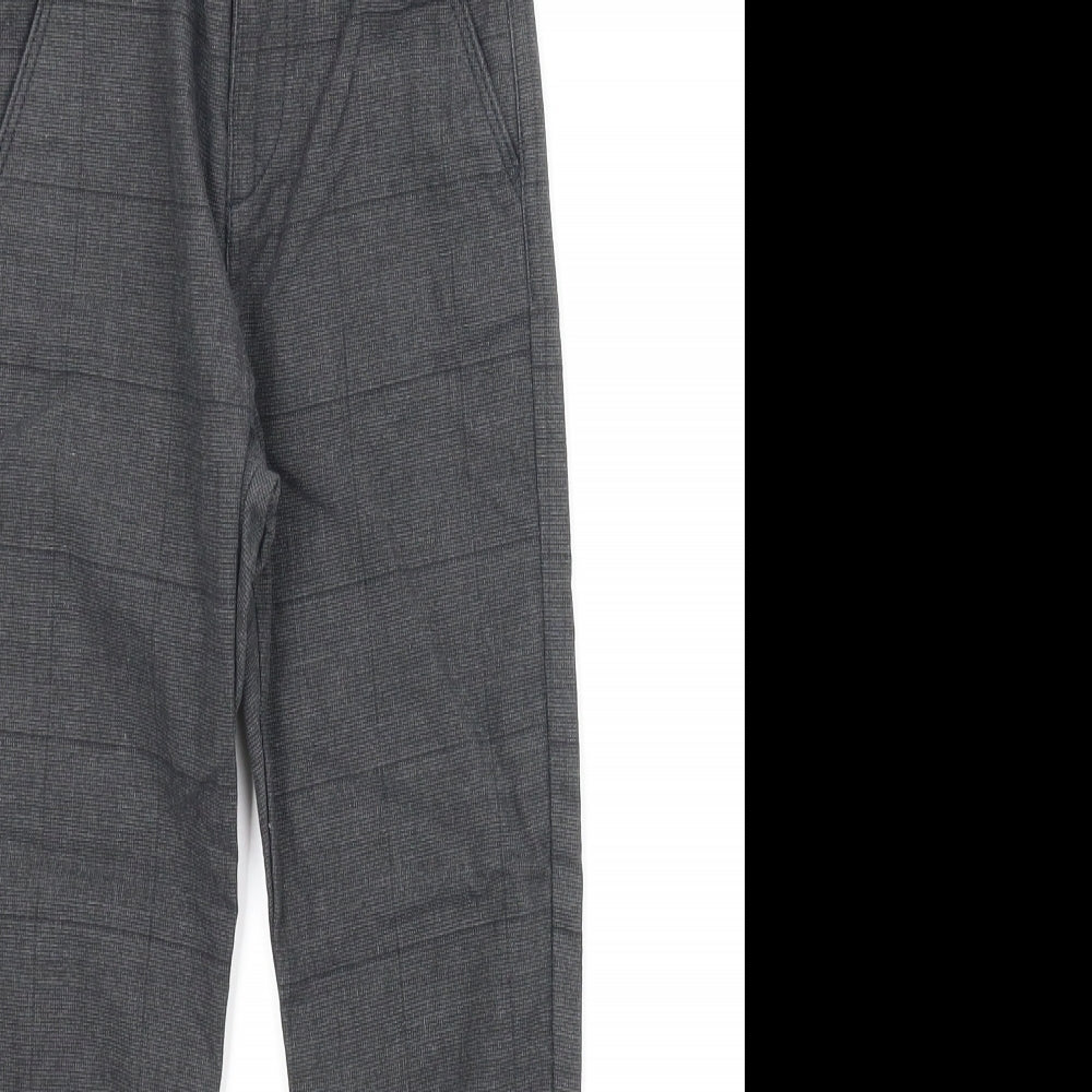 F&F Boys Grey Check  Carrot Trousers Size 5-6 Years