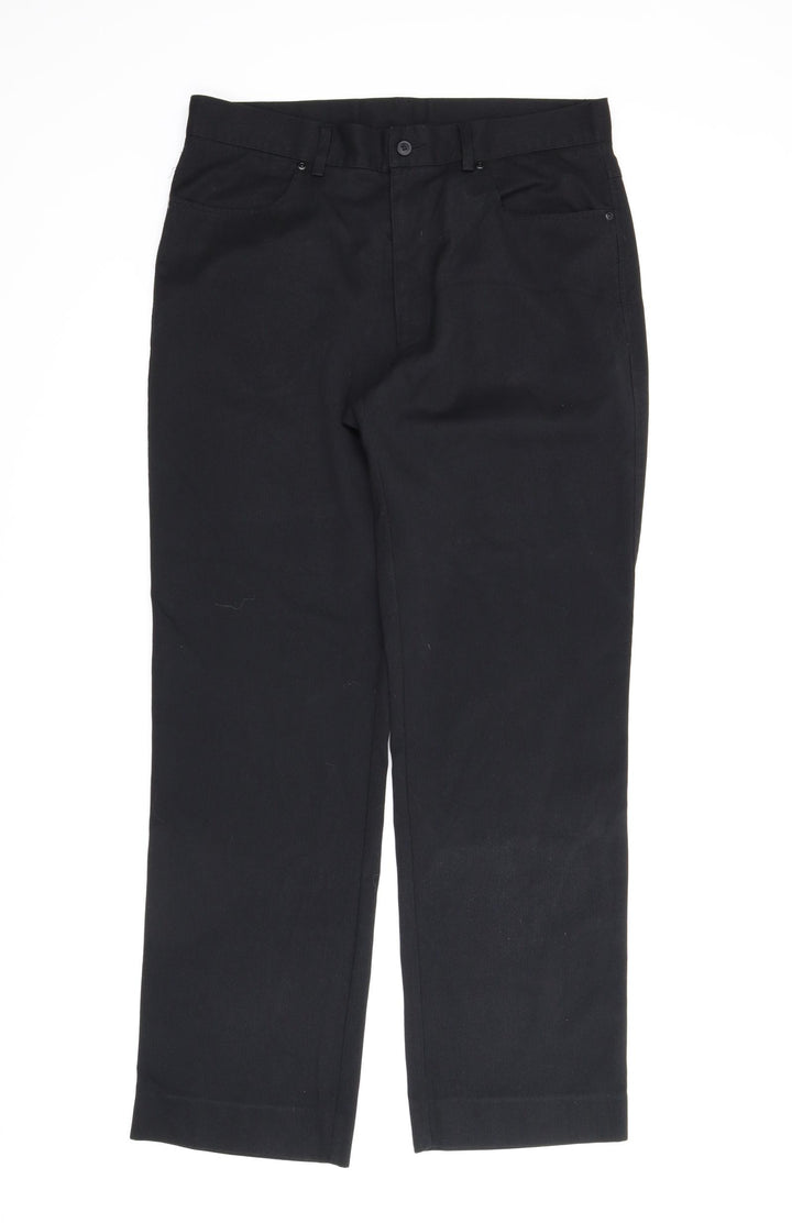 F&F Mens Black Trousers Size 34 in L31 in