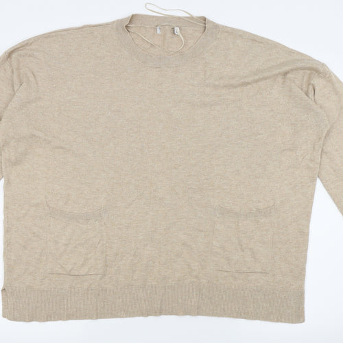 Gallery Womens Beige   Pullover Jumper Size XL