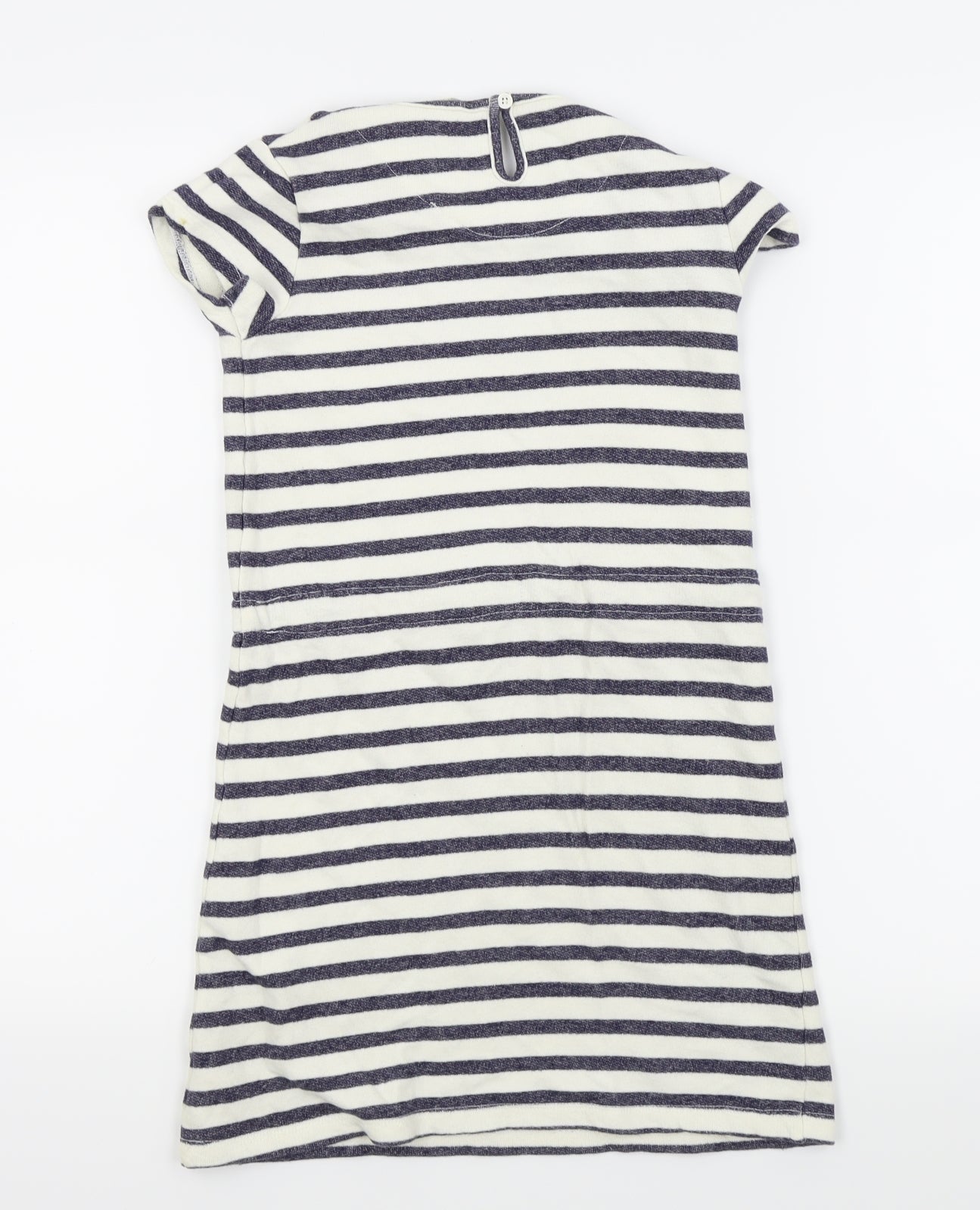 John Lewis Girls White Striped  Pencil Dress  Size 9 Years