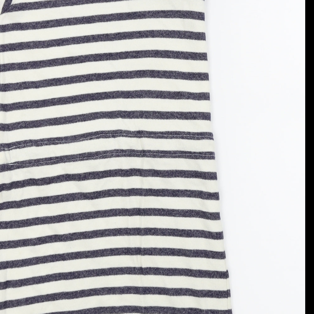 John Lewis Girls White Striped  Pencil Dress  Size 9 Years