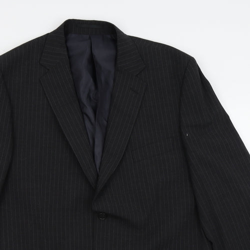 Asda George Mens Black Striped  Jacket Blazer Size 44