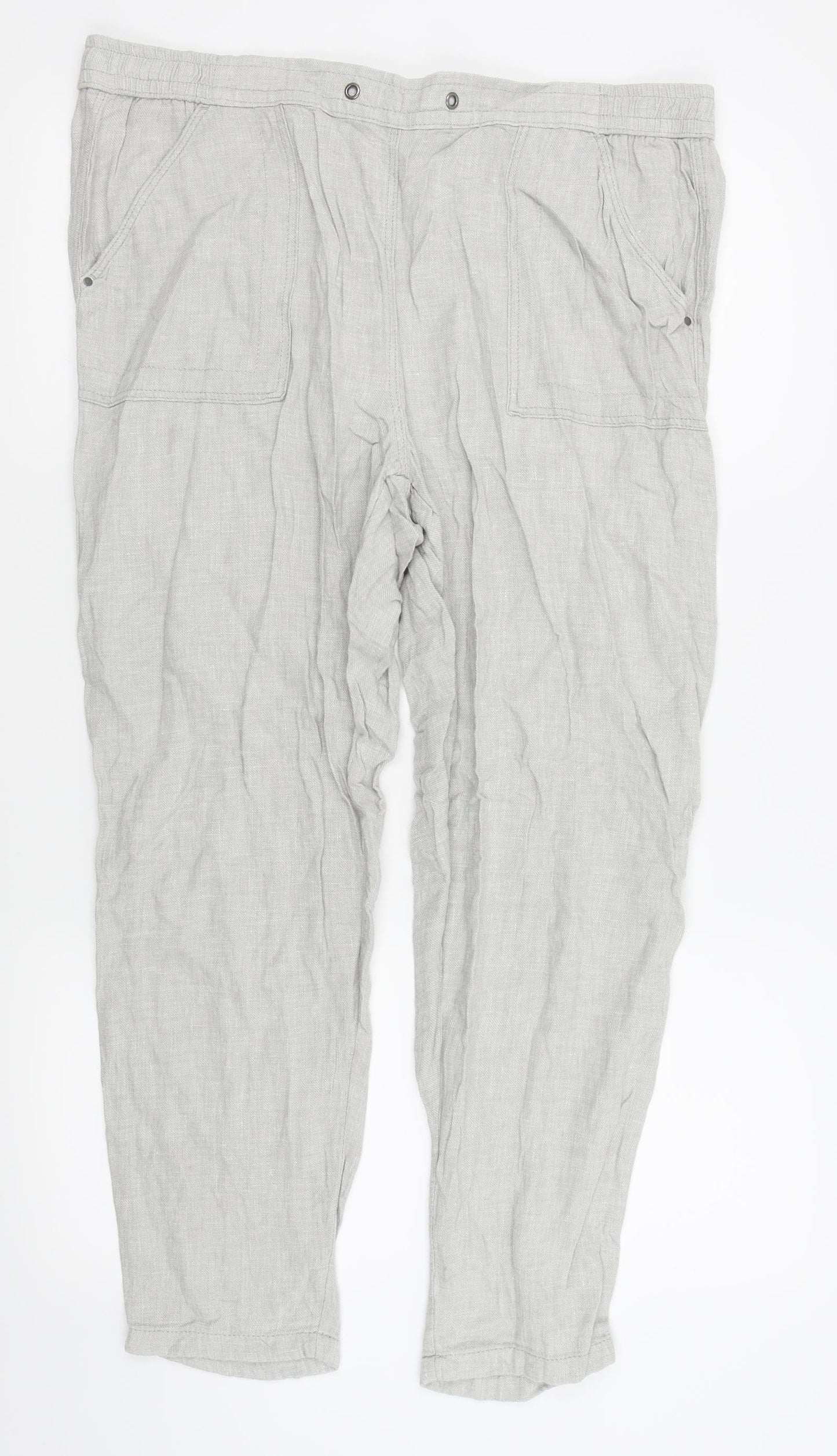 Nutmeg Womens Grey   Trousers  Size 18 L24 in