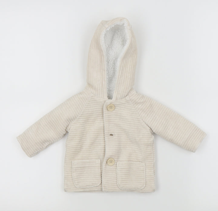 Asda George Girls Ivory   Jacket  Size 0-3 Months