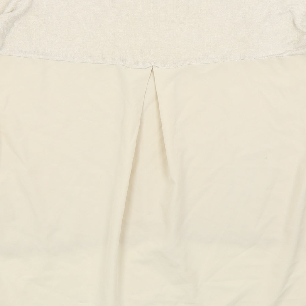 River Island Womens Beige Floral  Basic T-Shirt Size 10