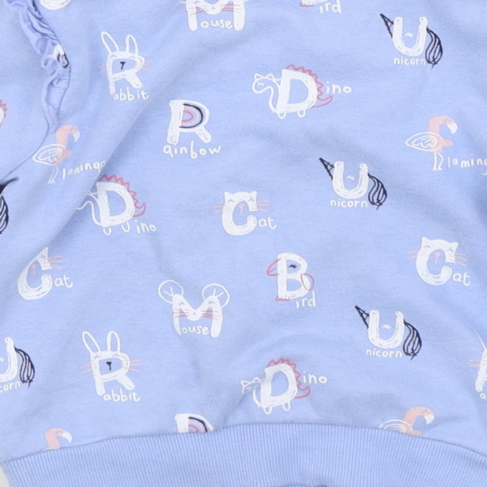 Asda George Girls Blue   Pullover Jumper Size 2-3 Years