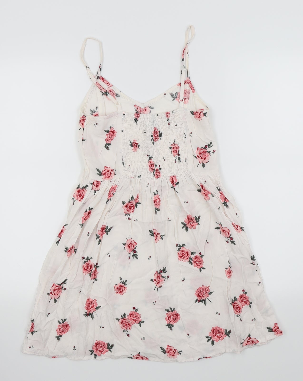 Divided by H&M Womens White Floral  Fit & Flare  Size 10