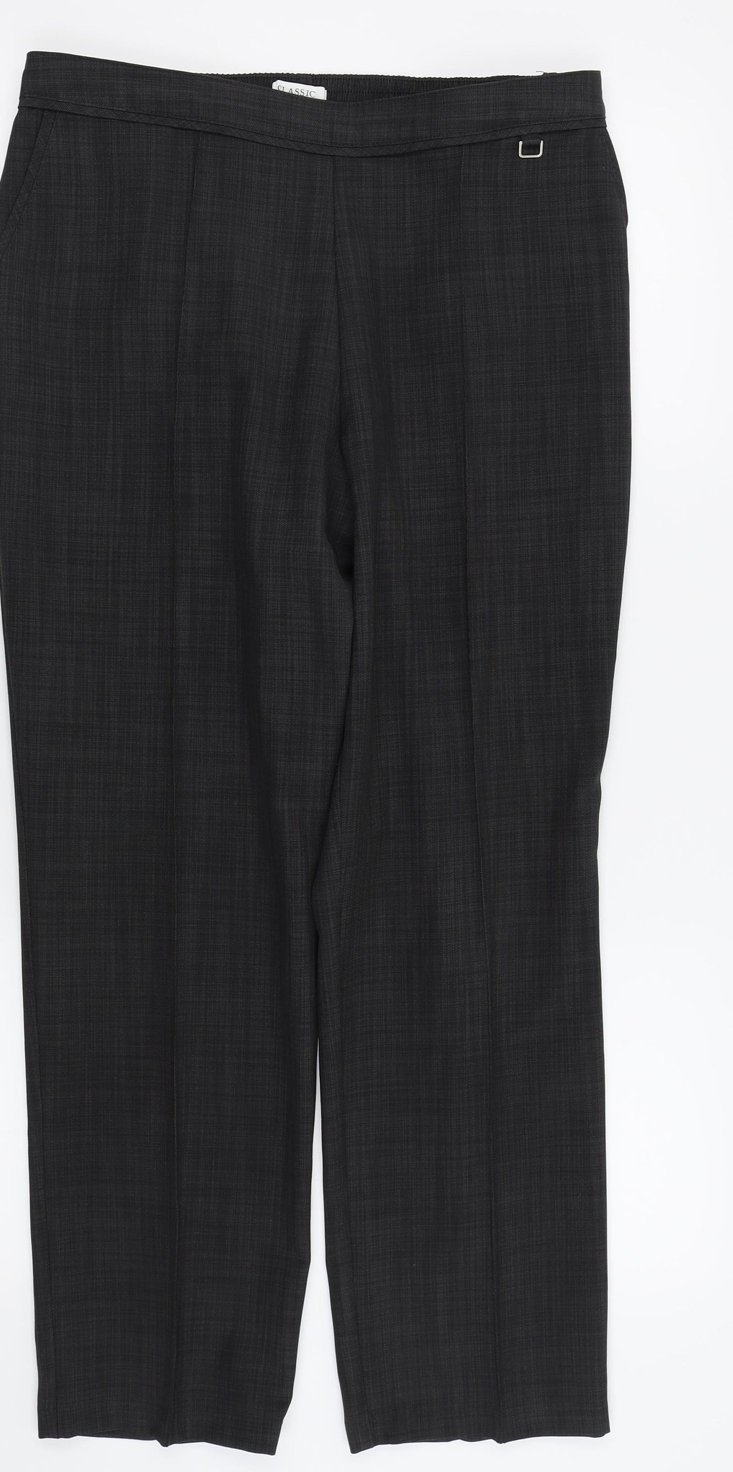 M&s Womens Black   Trousers  Size 12 L26 in