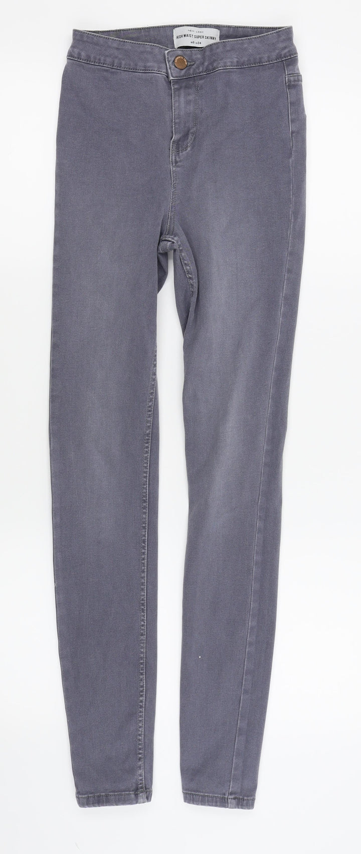 new look Womens Grey Skinny Jeans Size 6 L32 in