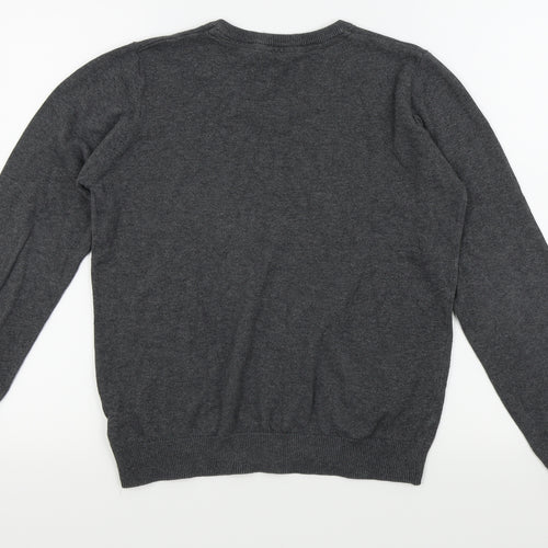 M&S Boys Grey   Pullover Jumper Size 12-13 Years  - School Jumper