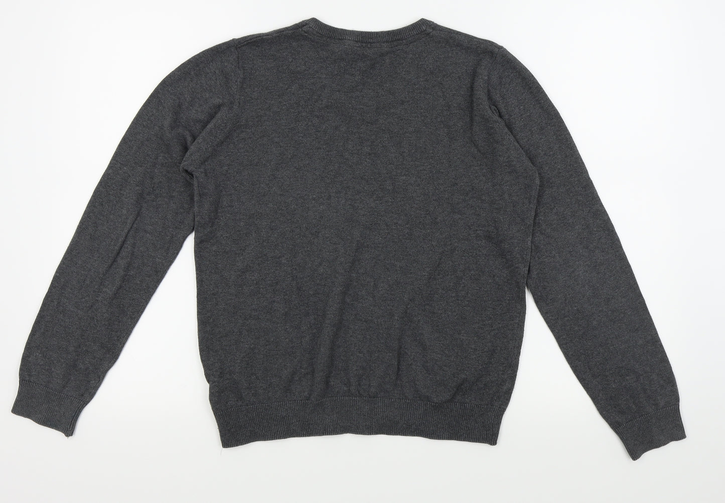 M&S Boys Grey   Pullover Jumper Size 12-13 Years  - School Jumper