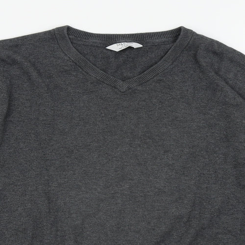 M&S Boys Grey   Pullover Jumper Size 12-13 Years  - School Jumper