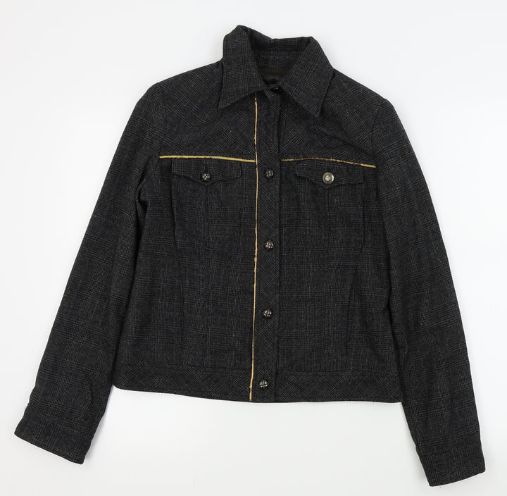 Punt Roma Womens Black   Full Zip Jumper Size 10  - denim jacket, button up