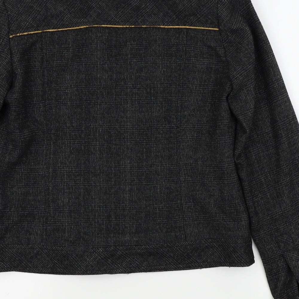 Punt Roma Womens Black   Full Zip Jumper Size 10  - denim jacket, button up
