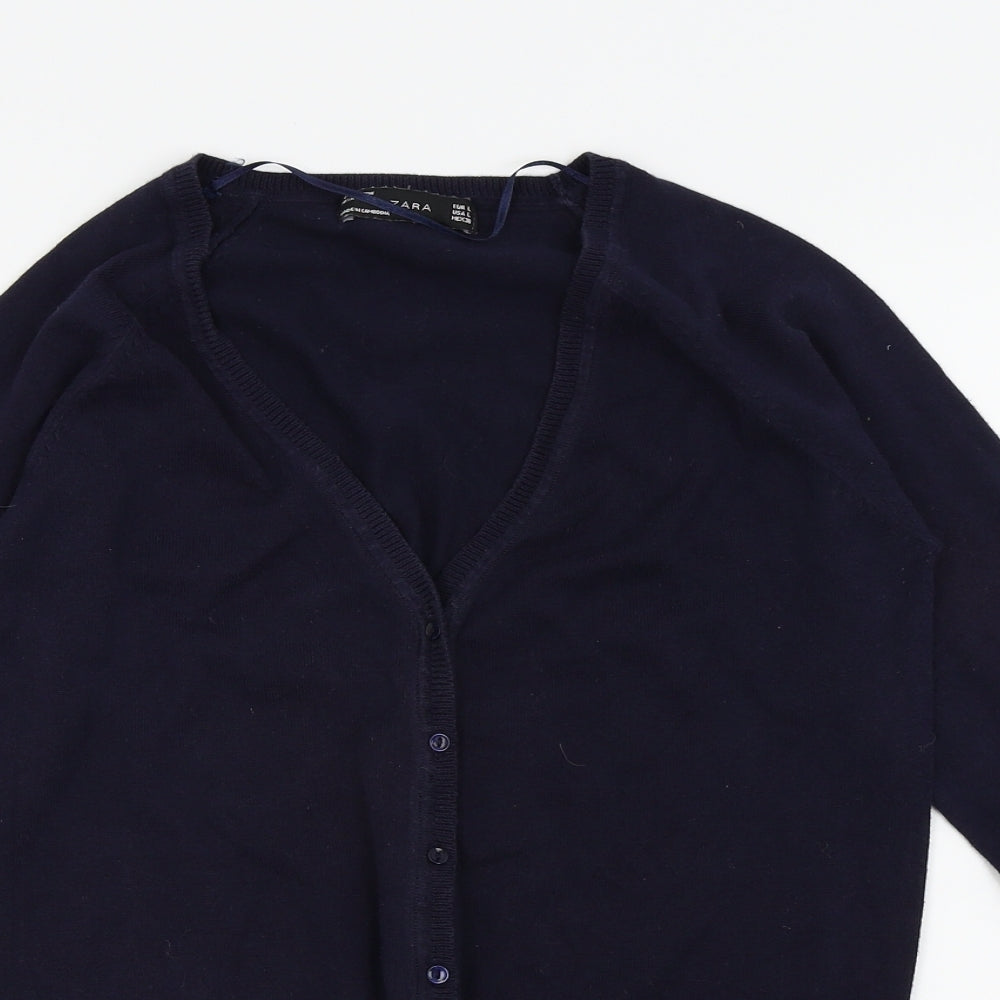 Zara Womens Blue   Cardigan Jumper Size 14