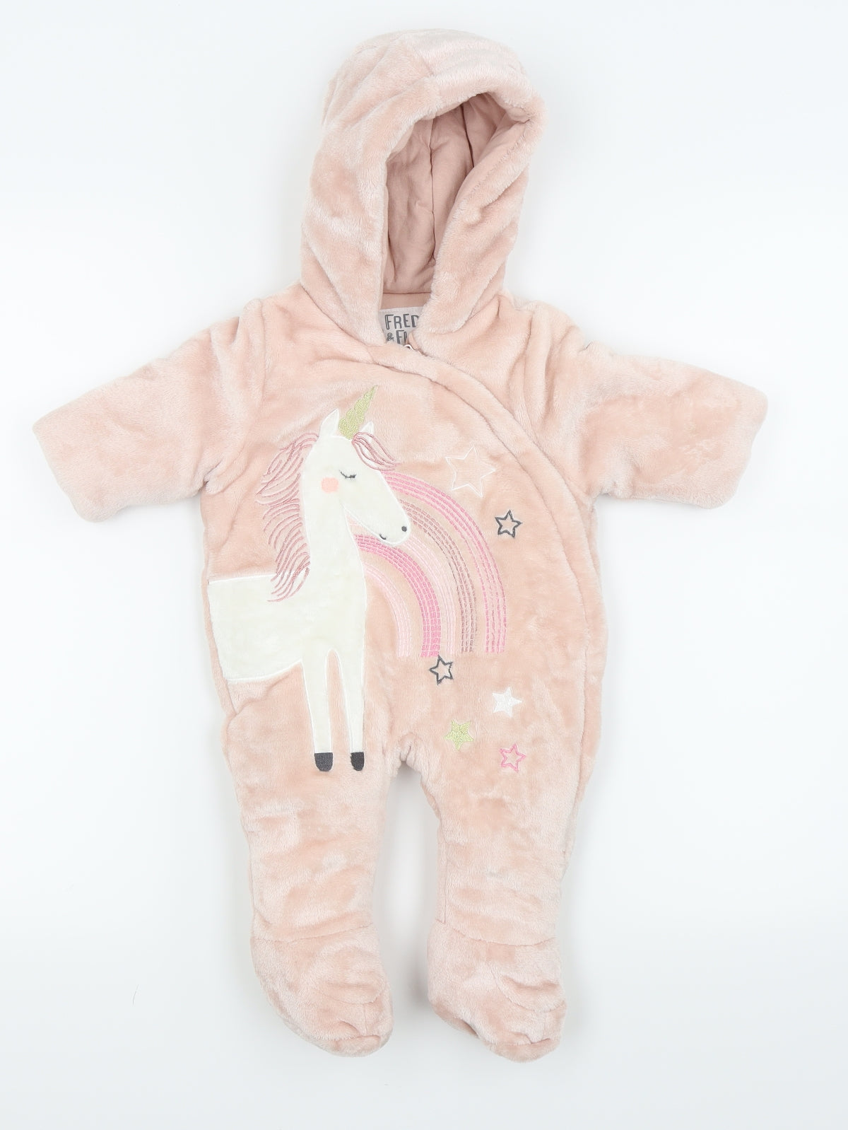 fred and flo Girls Pink Animal Print  Jacket Coat Size 0-3 Months
