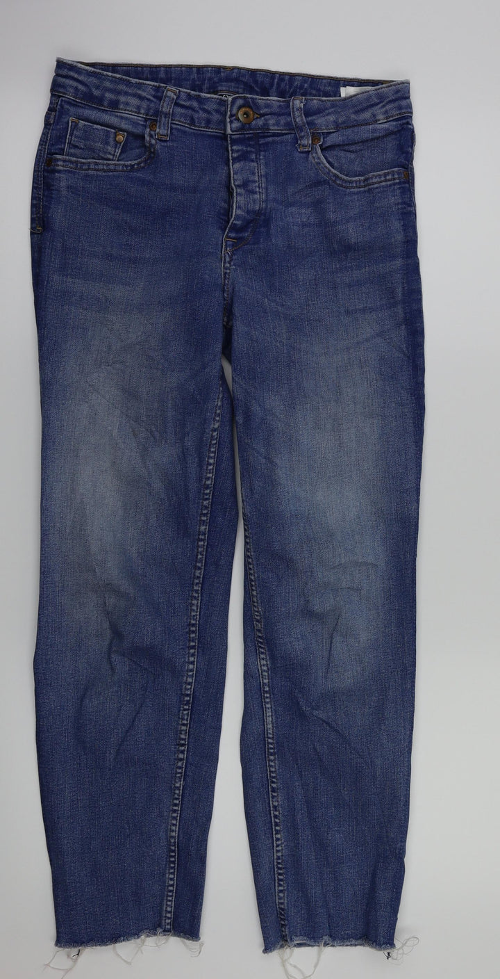 H&M Womens Blue   Straight Jeans Size 8 L27 in
