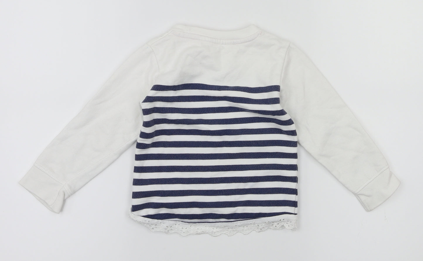 Hello Kitty Girls Blue Animal Print  Henley Jumper Size 12-18 Months