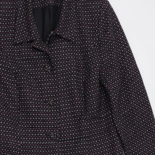 Preworn Womens Purple Polka Dot  Jacket Coat Size 18