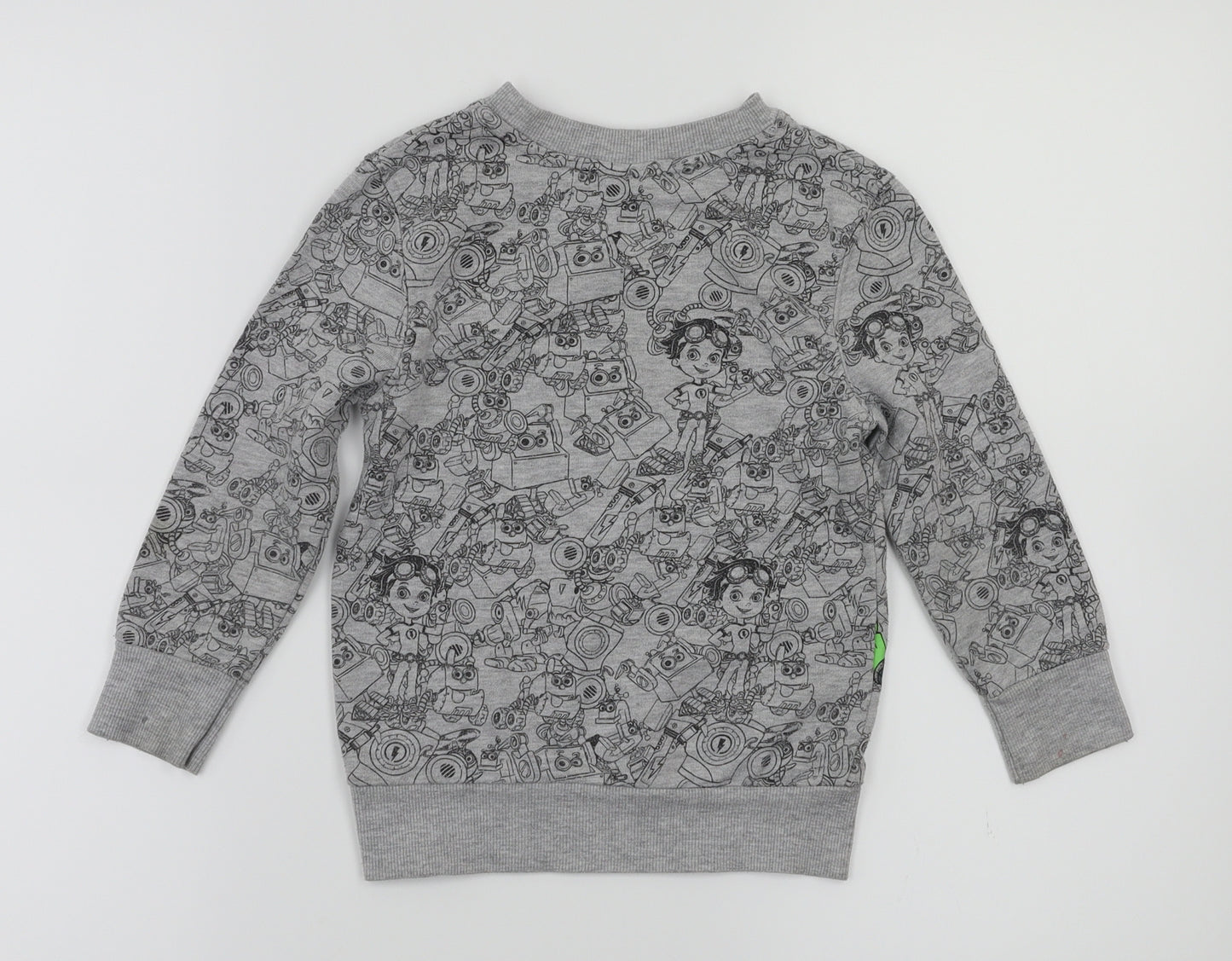 George  Boys Grey Animal Print  Pullover Sweatshirt Size 2-3 Years